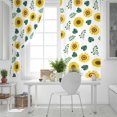 thumbnail image 5 of Spring Sunflowers Blackout Curtains for Bedroom, Green Leaves Yellow Floral Rustic Botanical Thermal Insulated Kitchen Drapes with Grommets, Light Blocking Window Treatment, 2 Panels 42" x 84", 5 of 7