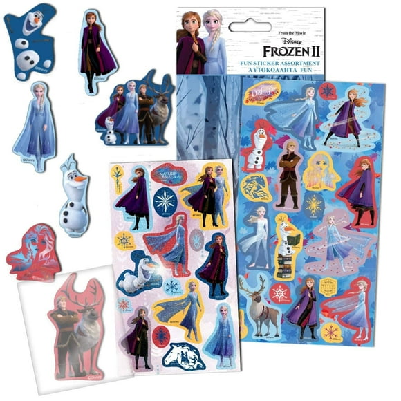 Frozen II Feuille d'Autocollants Designs Assortis