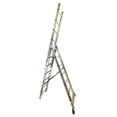thumbnail image 1 of Escalera Convertible Tipo Tijera Extencion Plegable 3X7 Peldaños Color Gris, 1 of 5