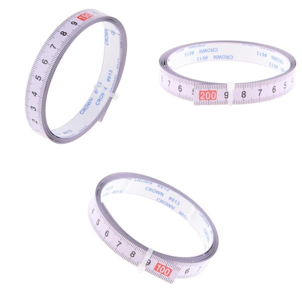 Conjunto de 3 Herramientas Métricas de Inglete de Esca Autoadhesiva de Cinta Métrica de Cinta Métrica Sunnimix Reglas de medición autoadhesiva