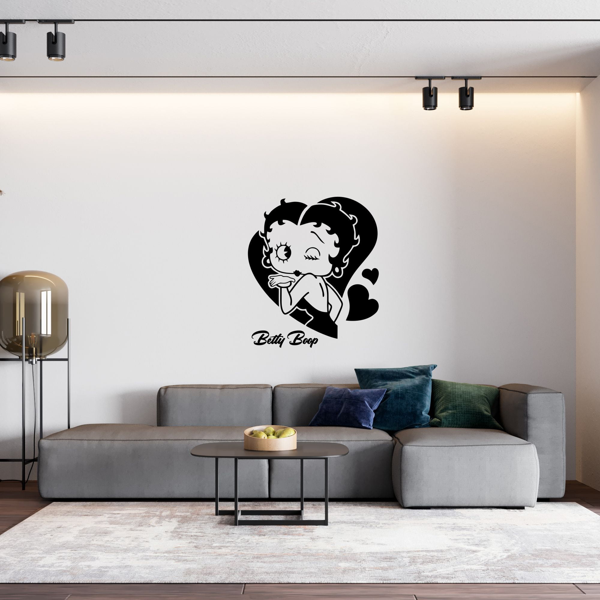 Flying Kiss Betty Boop Animated Cartoon Wall Art Decal 20" x 24