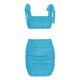 thumbnail image 2 of VISgogo, traje de falda para mujer, Color sólido, plisado, correa de doble cara, chaleco ajustado con tirantes + falda de cintura alta, conjunto sencillo de dos piezas VISgogo  moda, 2 of 6