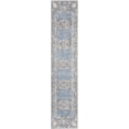 thumbnail image 2 of Rugs.com Eco Traditional Collection Rug – 12 Ft Runner Harbor Blue Medium Rug Perfect For Hallways, Entryways, 2 of 9