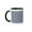Black/White, variant on 3drose, Modern Blue and Gray Geometric Triangle Pattern, 15oz Mug