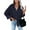 Navy, variant on OKBOP Sweater for Women,Women's Pockets Buttons Long Sleeve Tops Outwear Solid Color Turn-down Collar Jacket Winter Coat Womens Cardigan
