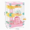 thumbnail image 2 of Hollow out double-layer hamster cage portable and convenient small villa, 2 of 4