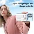 thumbnail image 7 of Magnetic Wireless Power Bank,10000mAh Magnetic Portable Charger for iPhone 15/14/13/12 Series,Compatible for Wireless and Wired Charging USB-C Battery Pack Fast Charging Power Bank, White, 7 of 7