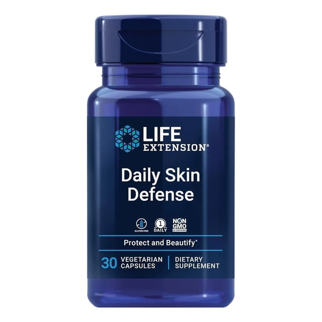 LIFE EXTENSION | Daily Skin Defense | 30 Cápsulas Vegetarianas