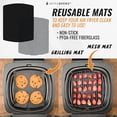 thumbnail image 4 of Air Fryer Rack and Reusable Liners For Ninja Foodi Grill 5-in-1 AG301 4qt, Airfryer Accessories, Replacement for Parchment Paper, Heat Resistant Mats and Stainless Steel Cooking Rack by INFRAOVENS, 4 of 6