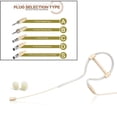 thumbnail image 4 of Single Ear Hanging Headphone Microphone Beige Single Earhook Headset Mic Headworn Microphone 3.5mm 3 Pin 4 Pin XLR Plug, 4 of 6