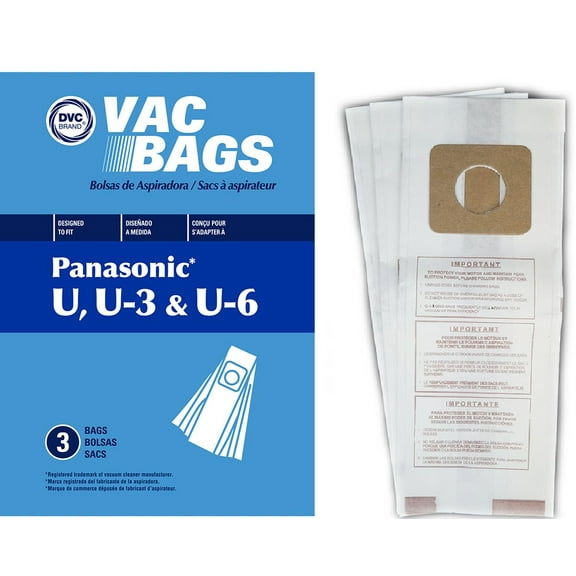 DVC 405493 Panasonic U, U3 Paper Bag (3 Pack)