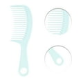 thumbnail image 3 of Unique Bargains 1 Pc Arc Round Hole Wide Tooth Comb for Curly Thin Hair Plastic Blue, 3 of 3