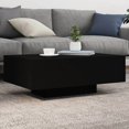 thumbnail image 1 of vidaXL Coffee Table with LED Lights Black 85x55x31 cm, 1 of 1