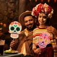 thumbnail image 6 of Day of the Dead Photo Booth Props, Dia De Los Muertos Decorations, Mexican Skull Photo Booth Props, Halloween Party Supplies, 30Pcs, 6 of 6