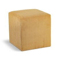 Meridian Furniture Roy Yellow Ottoman/Stool