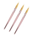 thumbnail image 2 of Juego de 3 pinceles delineadores de uñas con punta de nailon para trazos cortos Detalles Dorado, 2 of 10