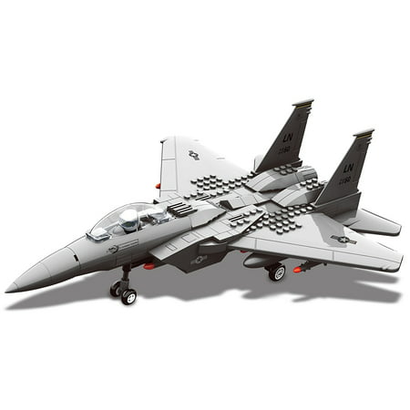 Top Race Interlocking Building F15 Fighter Jet Airplane Model Toy Kit Blocks (Top Ten Best Fighter Jets)