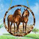 thumbnail image 5 of pstuiky Adorno colgante de disco acrílico plano 2D con forma de caballo de crin roja del desierto para ventana o porche exterior., 5 of 9