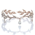 thumbnail image 1 of Tiaras y tiaras para mujer TANGJMXG coronas de boda nupciales oro rosa, 1 of 4