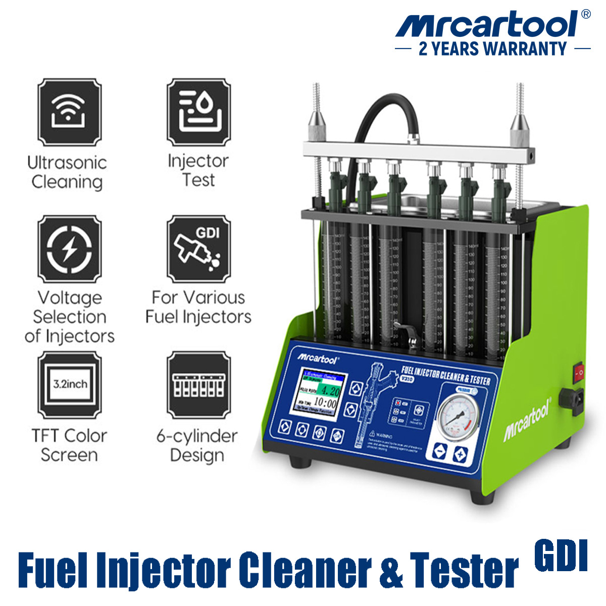 Mrcartool Car Ultrasonic GDI Fuel Injector Clean Test Machine 110V220V