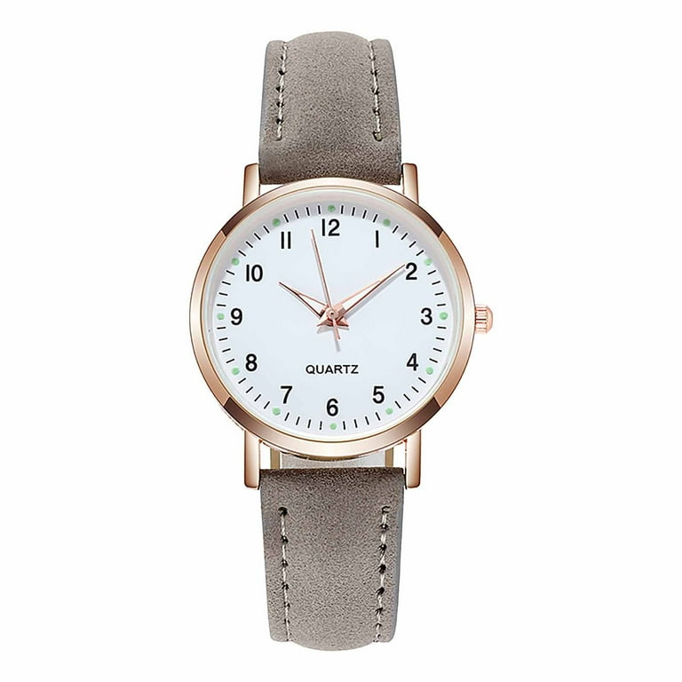 STEADY Women s Luminous Quartz Watch Digital Matte Leather Watch