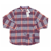 $135 Tommy Bahama Men's Long Sleeve Shirt Vista Del Plaid, Mulberry Purple , M