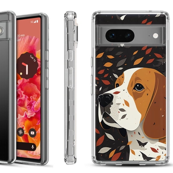 Shockproof Phone Case for Google Pixel 8a 5G, Hybrid Case Cover, by OneToughShield - Beagle