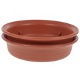 thumbnail image 4 of Minkissy 2Pcs Circular Flowerpot Tray Plastic Red Floor Protection Gardening, 4 of 6