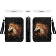 thumbnail image 5 of Kuiaobaty Horse Moon Star Print Faux Leather Bible Cover for Men Women, Large Capacity Bible Book Cover Church Bag Carrying Case with Wrist Strap and Handle, Size 2XL, 5 of 7