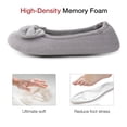 thumbnail image 5 of EverFoams Women's Ballerina Slippers Lightweight Comfy Memory Foam House Shoes with Stretchable Heel Design Gray,7-8 US, 5 of 7