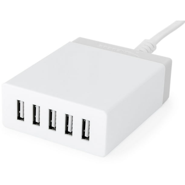 Sabrent 50 Watt 10 Amp 5Port USB Rapid Charger with Auto Detect Technology