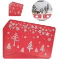 thumbnail image 3 of 6 manteles y posavasos navideños para mesa de comedor navideña Decoraciones (rojo), 3 of 5