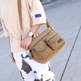 thumbnail image 2 of Wosthever Bolso bandolera de tela de gran capacidad que se adapta a un estilo de vida activo Bolso de hombro de lona Bolsos de hombro Bolso Mochilas de mochilero café talla grande, 2 of 6