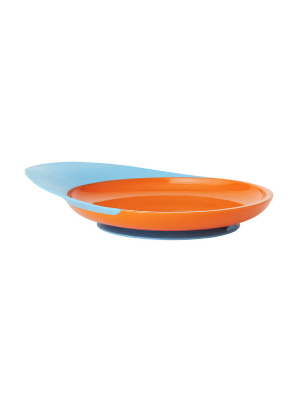 Boon Catch Plate With Spill Catcher Baby Plate Blue/Orange