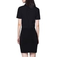 thumbnail image 2 of Women's Button Down Short Sleeve Work Office Shirt Lapel Short Sleeve Dressy Shirt Plus Size Casual Business Blouse Formal Casual Shirt Blouse School Uniform, S-5XL, 2 of 7
