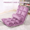thumbnail image 3 of SHANNA Folding Floor Chair with Back Support, 5 Adjustable Position, Floor Lazy Gaming Sofa Chair, Purple, 3 of 9