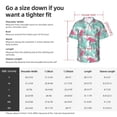 thumbnail image 5 of Susaid Flamingo Print Short Sleeve Shirts Button Down Casual Shirts Summer Beach Aloha Button Down Short Sleeve for Men ,Medium, 5 of 7