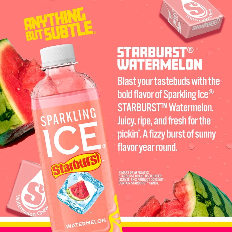 Sparkling Ice STARBURST Watermelon, 17 fl oz, 12 Count photo 3