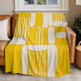 thumbnail image 2 of Impressionist Style Flannel Blanket for Bed,Travel and Camping, Yellow Abstract Blurred Color Super Soft Cozy Blanket for All Seasons 30"x40", 2 of 7