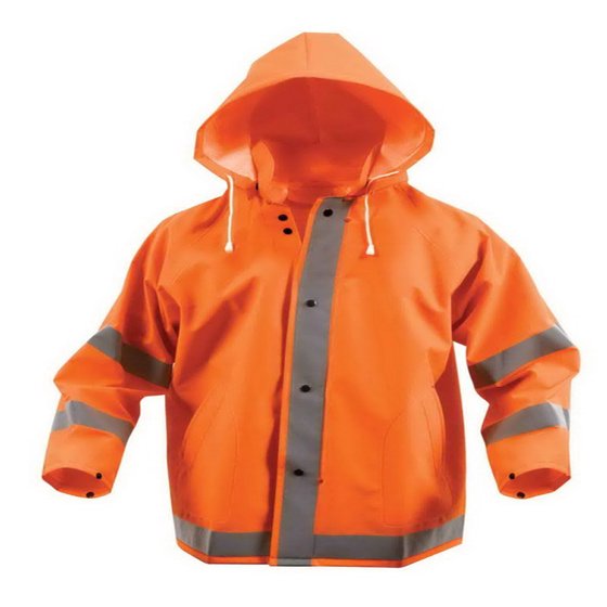 (Price/EA)Rothco 3654 Safety Reflective Rain JacketSafety Green2XL