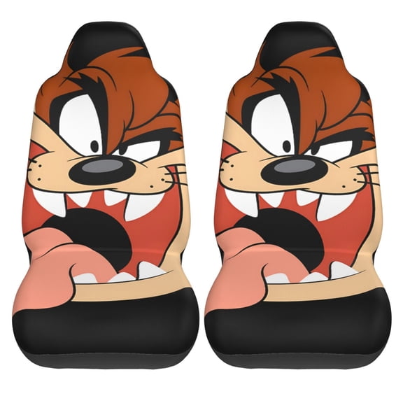 2PCS Universal Fit Car Seat Covers, Taz Mania Print Car Seat Cover For Front Seat Cushion Protectors Two Pcs Auto Accessories Bucket Seat Covers
