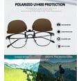 thumbnail image 2 of Joopin Polarized Clip On Sunglasses Over Eyeglasses for Men Women UV Protection(Mirrored Blue), 2 of 8