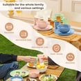 thumbnail image 2 of Homienly 16-Piece Wheat Straw Dinnerware Set, Plates, Bowls & Cups, Microwave & Dishwasher Safe, Multi Light, 2 of 8