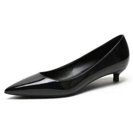 

YCNYCHCHY Low Thin High Heel Sexy Ladies Pumps Pointed Toe Fashion Slip On Women Shoes Patent Leather Stilettos Big Size Female