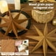 thumbnail image 4 of Faroles con forma de estrella de 8 puntas y 30 cm, SUNBEAUTY, papel de madera marrón, 4 of 7