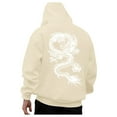 thumbnail image 2 of ANINEO Mens Fall Winter Back Letter Printing Letter Oversize Loose Plus Size Hooded Pullover Sweater Tops Blouse Stylish Male Tops, 2 of 6