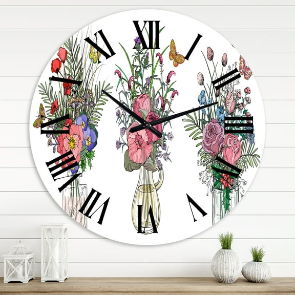 Designart 1 in Farmhouse Wall Clock