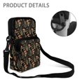 thumbnail image 5 of FUIALDOLG Crossbody Purse Vintage Mushroom Moon Print Double Layer Crossbody Bag for Running, Polyester with Zipper Crossbody Cell Phone Purse, 5 of 7