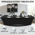 thumbnail image 4 of Uralili Black Fitted Table Cover Elastic Spandex Tablecloth 4 ft Bed Table Clothes, 4 of 8