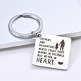 thumbnail image 4 of Hearth & Gear Stainless Steel Metal Family Holiday Key Chain For Father And Daughter. Key Rings Small Heavy Duty Key Rings Acrylic Shapes Blanks for Wallet Womens round Key Ring Wristband Ring Holder, 4 of 7